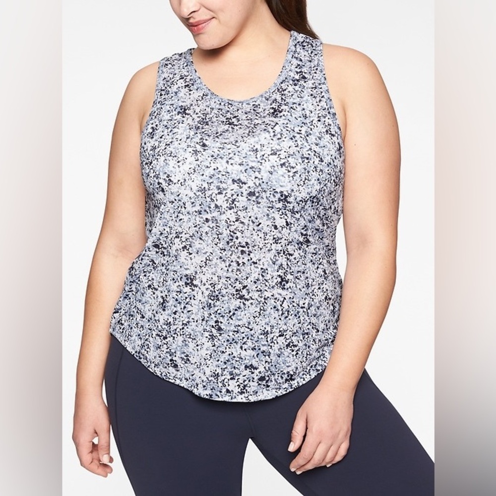 Athleta Breezy Printed Cut Out Tank